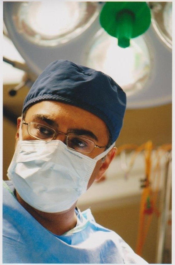 Dr. Subhas Gupta in the operating room
